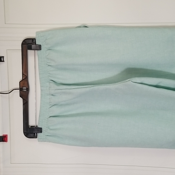 Alfred Dunner SZ 10 Pants Slacks Seafoam Green Pull On Flat Front Granny Core - Picture 5 of 8